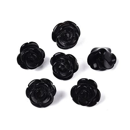 Natural Obsidian Carved Beads G-Q601-40A-1