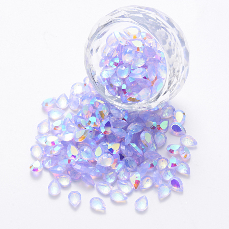 Transparent Resin Rhinestone Cabochons MRMJ-T047-09D-1