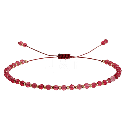 Natural Garnet Beads Braided Bead Bracelets for Women LS-AI9762-10-1