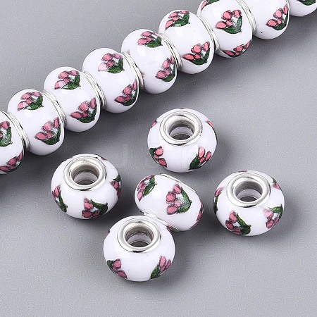Opaque Resin European Beads RPDL-T004-01G-1