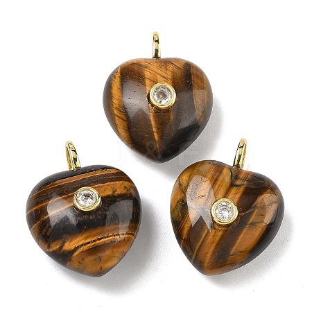 Natural Tiger Eye Pendants G-B180-03G-11-1