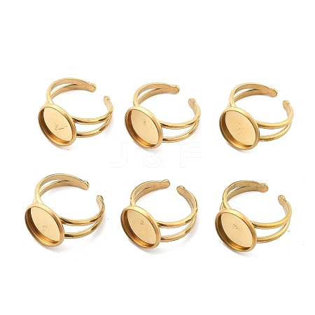 Ion Plating(IP) 304 Stainless Steel Cuff Ring Settings STAS-E202-02A-G-1