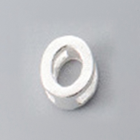 925 Sterling Silver Hollow Initial Beads STER-TAC0010-01S-O-1