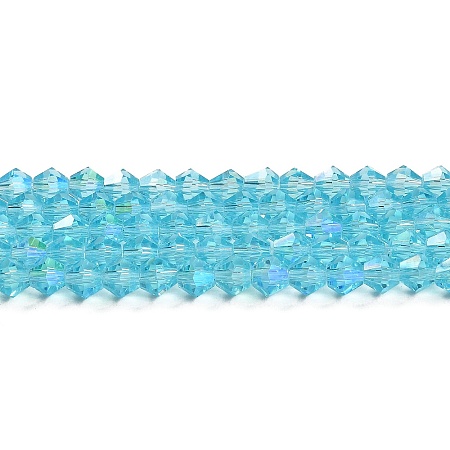 Transparent Electroplate Glass Beads Strands LS-GLAA-F029-4mm-D20-1