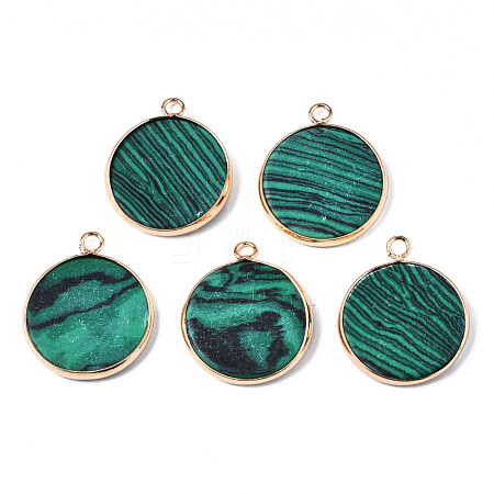 Synthetic Malachite Pendants G-Q998-010E-1-1