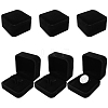 6Pcs Velvet Earrings Box VBOX-GO0001-01-1