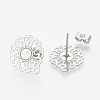 Non-Tarnish 304 Stainless Steel Stud Earring Findings STAS-S079-43B-2