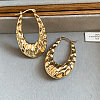 Textured Iron Hoop Earrings for Women WGCB37A-01-1
