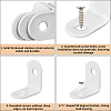 20 Sets 304 Stainless Steel Floating Shelf Brackets DIY-CP0012-49A-5
