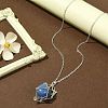 304 Stainless Steel Macrame Pouch Empty Stone Holder for Pendant Necklaces Making NJEW-JN04384-01-5