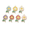 Alloy Enamel Pendants ENAM-T024-32M-G-1