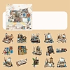 30Pcs 15 Styles Paper Sticker PW-WG441AE-06-1