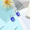Blue Lampwork Evil Eye Dangle Hoop Earrings EJEW-JE05276-01-2