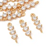 SHEGRACE Brass Pave Clear Cubic Zirconia Connector Charms XGRQ7H241-952G-1