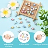 40Pcs 8 Colors Glass Pendants PALLOY-YW00157-3