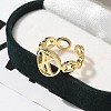 Brass Open Cuff Rings for Women RJEW-K289-01G-K-3