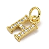 Initial Letter Brass with Cubic Zirconia Charms KK-Q814-26H-G-2