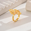 Classic European American Fashion Wheat Lucky Brass Flower Adjustable Rings BQ7170-1-1