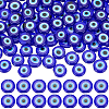 100Pcs Handmade Evil Eye Lampwork Beads LAMP-SP0001-03A-1