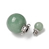 Natural Green Aventurine Perfume Bottle Pendants GG-CBA7610-02P-08-2