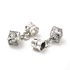 Rack Plating Alloy Crystal Rhinestone European Dangle Charms PALLOY-P289-02P-2