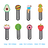 SUPERFINDINGS 8Pcs 8 Style Cartoon Food Shape PVC Bookmarks AJEW-FH0003-28-2