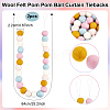Wool Felt Pom Pom Ball Curtain Tiebacks HJEW-AB00571-2