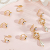 10Pcs Half Round Brass Ear Cuff Findings KK-BBC0022-47-7