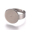 Tarnish Resistant Adjustable 304 Stainless Steel Finger Rings Components LS-X-STAS-E482-19P-1