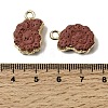 Dyed Synthetic Lava Rock Pendants G-P614-05G-01-3