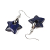 Natutal Dyed Lapis Lazuli Dangle Earrings EJEW-F343-C05-3