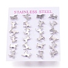 Tarnish Resistant 304 Stainless Steel Stud Earrings EJEW-N045-06P-3