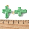 Handmade Lampwork with Brass Pendants LAMP-I030-01G-03-3