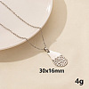 Stylish Stainless Steel Geometric Teardrop Pendant Necklace for Women PD6789-7-1