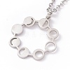 Alloy Moon Phase Ring Pendant Necklace for Women NJEW-G030-05P-2