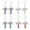 4 Pairs 4 Styles Natural Mixed Gemstone Fairy Dangle Earrings EJEW-TA00326-1