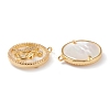 Real 18K Gold Plated Brass Micro Pave Clear Cubic Zirconia Pendants ZIRC-Z007-22B-2