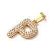 304 Stainless Steel Micro Pave Clear Cubic Zirconia Pendants CU-CBA703A-05G-P-2