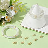 12Pcs 4 Styles Brass Micro Pave Clear Cubic Zirconia Spacer Bars KK-BBC0018-95-3