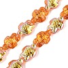 Electroplate Transparent Glass Beads Strands EGLA-N055-04A-08-1