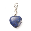Heart Gemstone Pendant Decorations HJEW-JM00646-2
