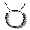 Synthetic Non-magnetic Hematite Beads Braided Bead Bracelets for Men YR7189-4