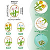 16Pcs 4 Colors Glass Seed Beaded & Handmade Millefiori Glass Pendants FIND-TA0009-56-4