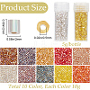 SUNNYCLUE 100G 10 Colors 11/0 Two Cut Round Hole Glass Seed Beads SEED-SC0001-25B-2