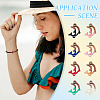 16Pcs 8 Colors Opaque Resin & Walnut Wood Connector Charms RESI-TA0002-69-8