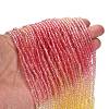 Transparent Painted Glass Beads Strands X1-DGLA-A034-T2mm-A07-2