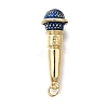 Brass Enamel Pendants X1-KK-Z125-14G-05-1