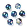 UV Plating Rainbow Iridescent Acrylic Beads PACR-E001-03D-2