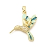 Brass Clear Cubic Zirconia Pendants X-KK-B187-01G-02C-1