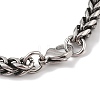 304 Stainless Steel Wheat Chain Bracelets for Men BJEW-B096-36B-AS-3